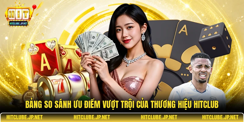 Bảng so sánh ưu điểm vượt trội của thương hiệu Hitclub